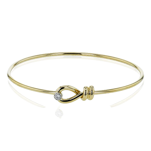 Simon G  Belt Bangle in 18k Gold with Diamonds