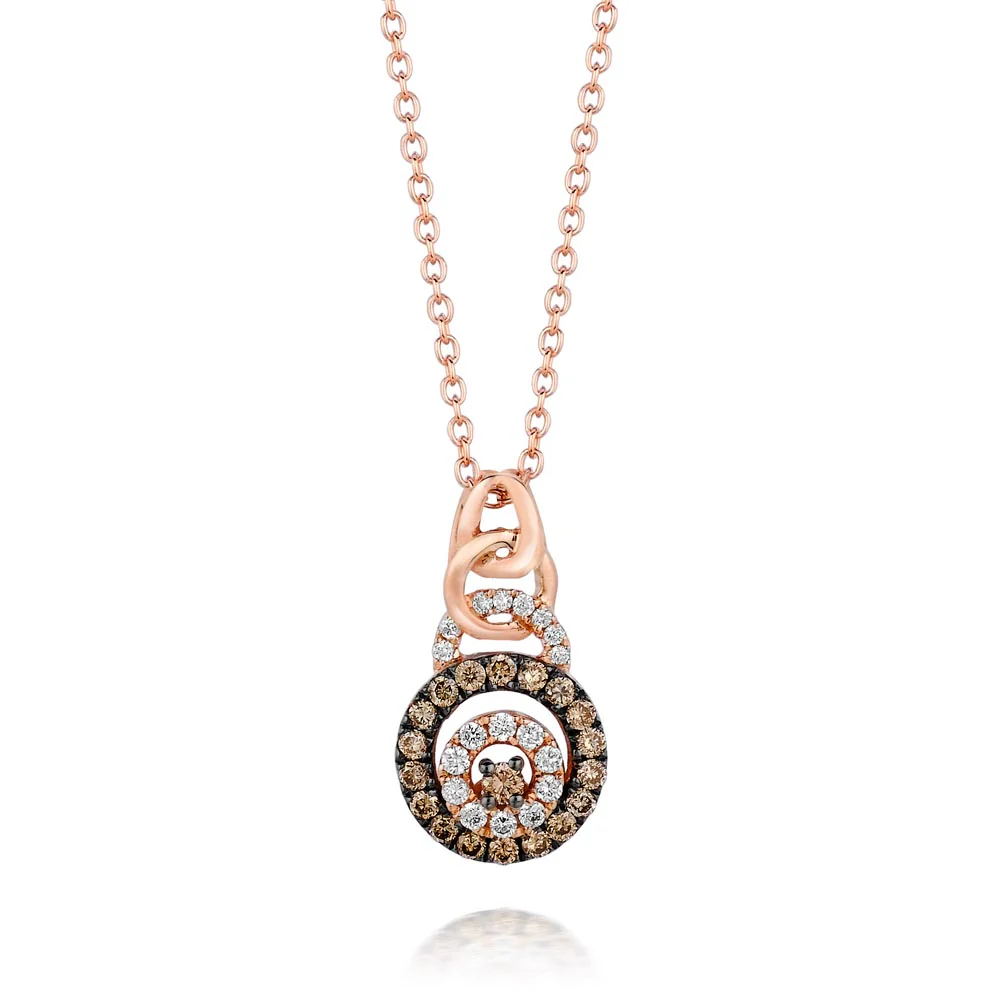 Le Vian® Chocolate by Petite Le Vian® 14k Strawberry Gold® Pendant .24ctw