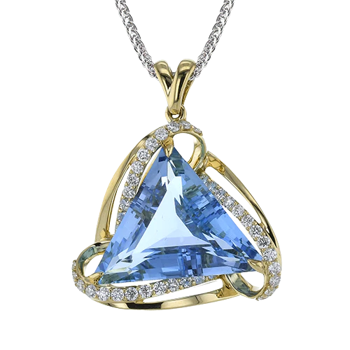 Simon G COLOR PENDANT IN 18K GOLD WITH DIAMONDS
