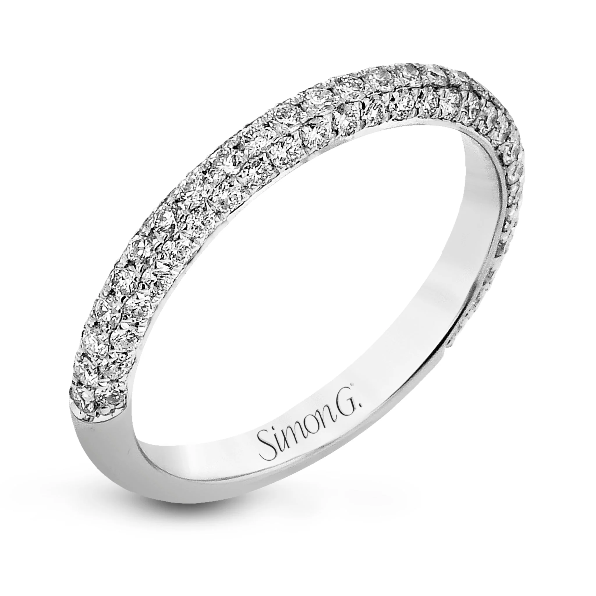 Simon G. Wedding Band in 18k Gold with Diamonds 0.64CTW