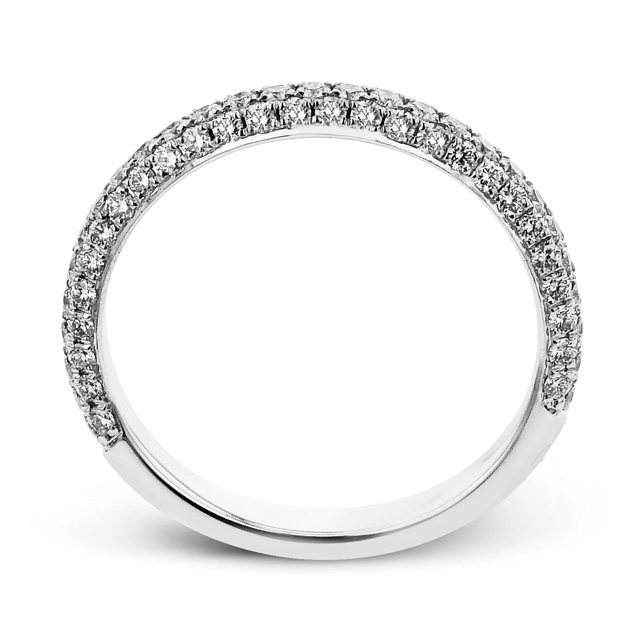 Simon G. Wedding Band in 18k Gold with Diamonds 0.64CTW - Image 3