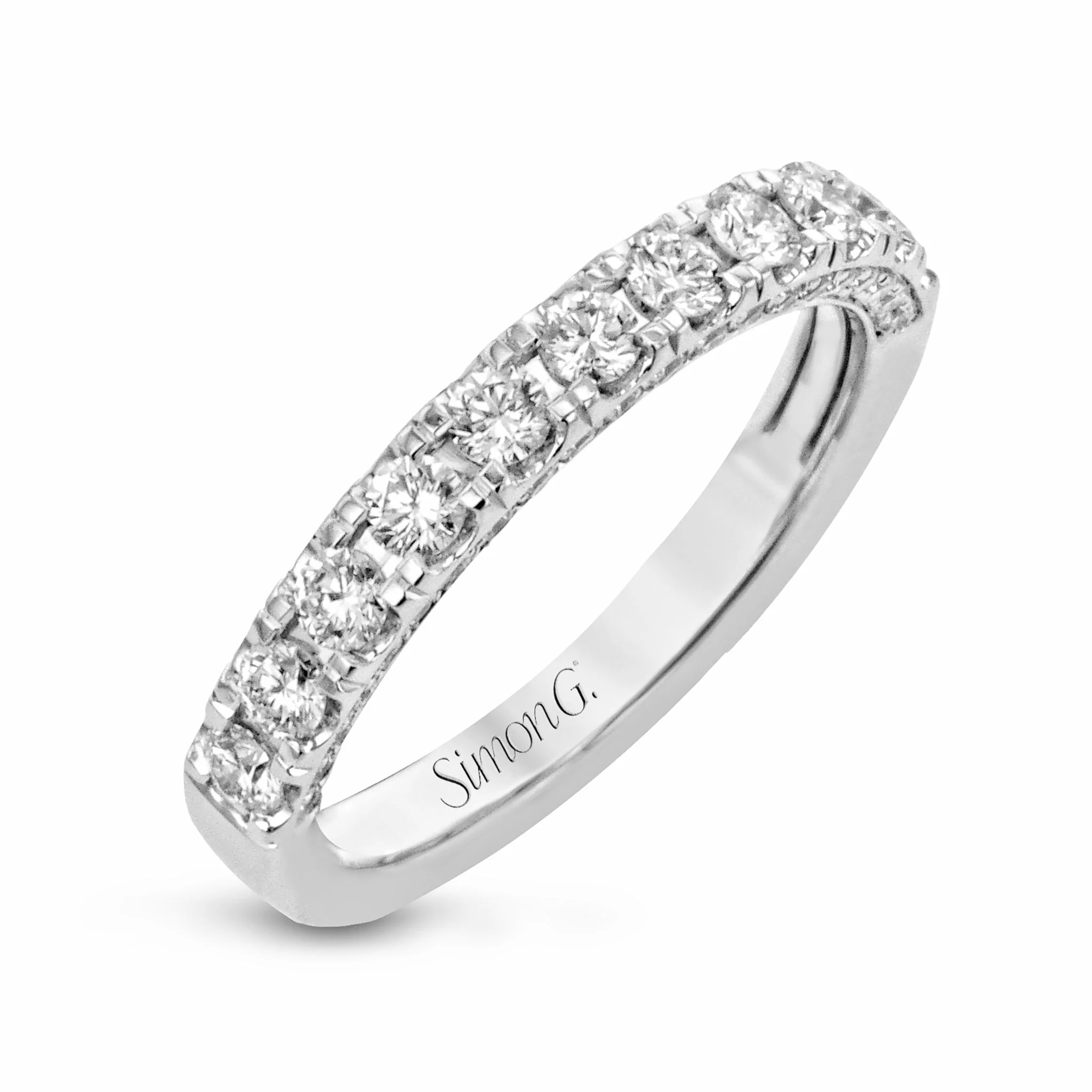 Simon G. Wedding Band in 18k Gold with Diamonds