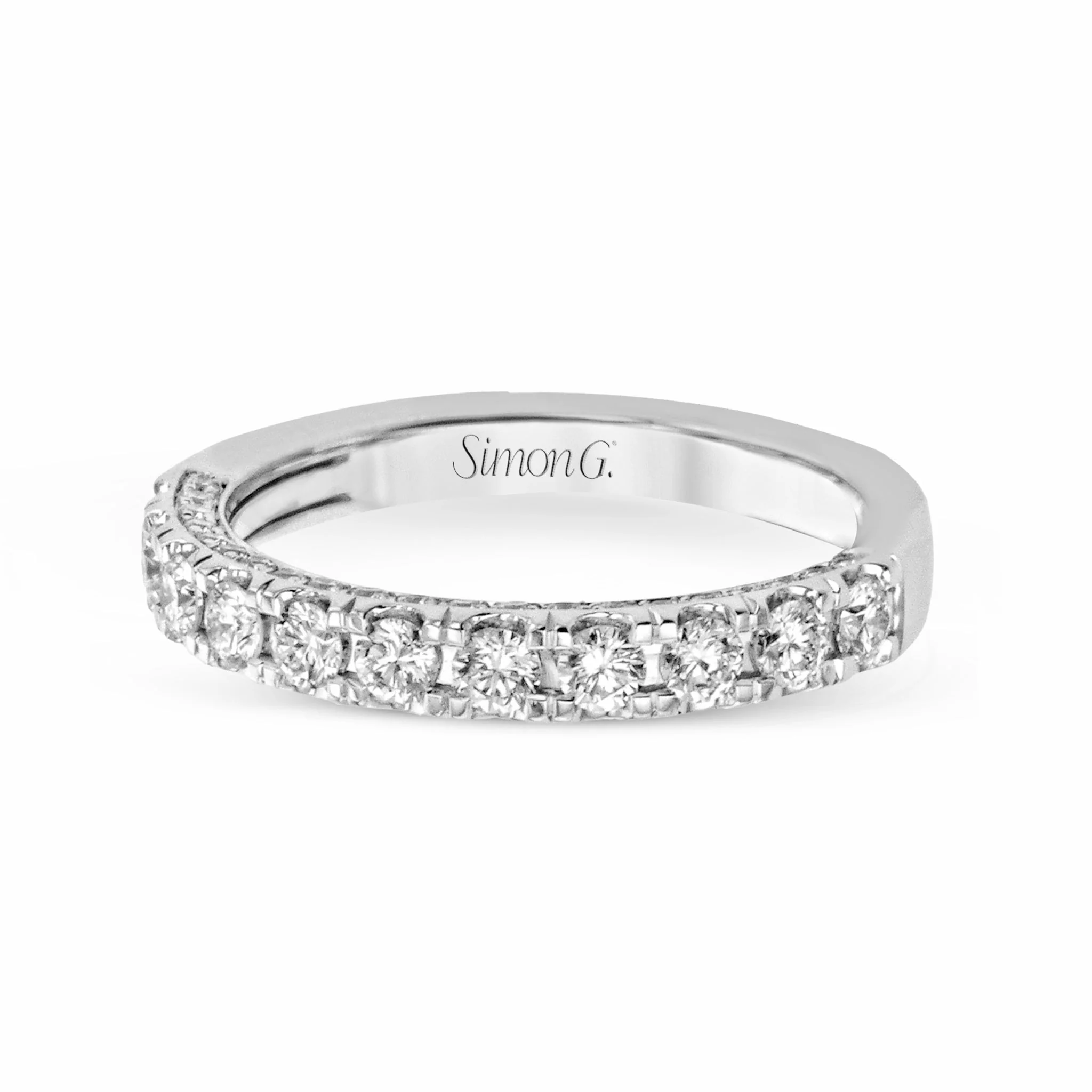 Simon G. Wedding Band in 18k Gold with Diamonds - Image 2