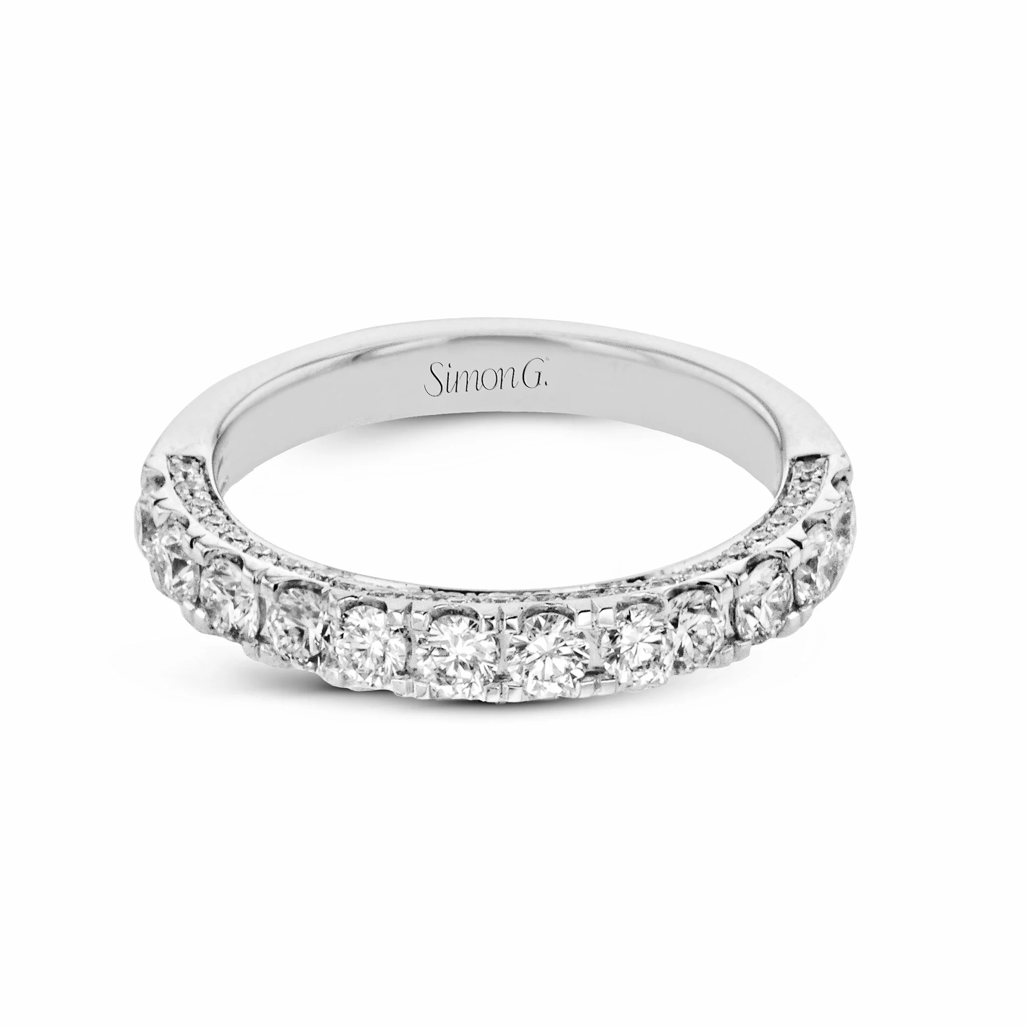 Simon G. Wedding Band in 18k Gold with Diamonds - Image 2