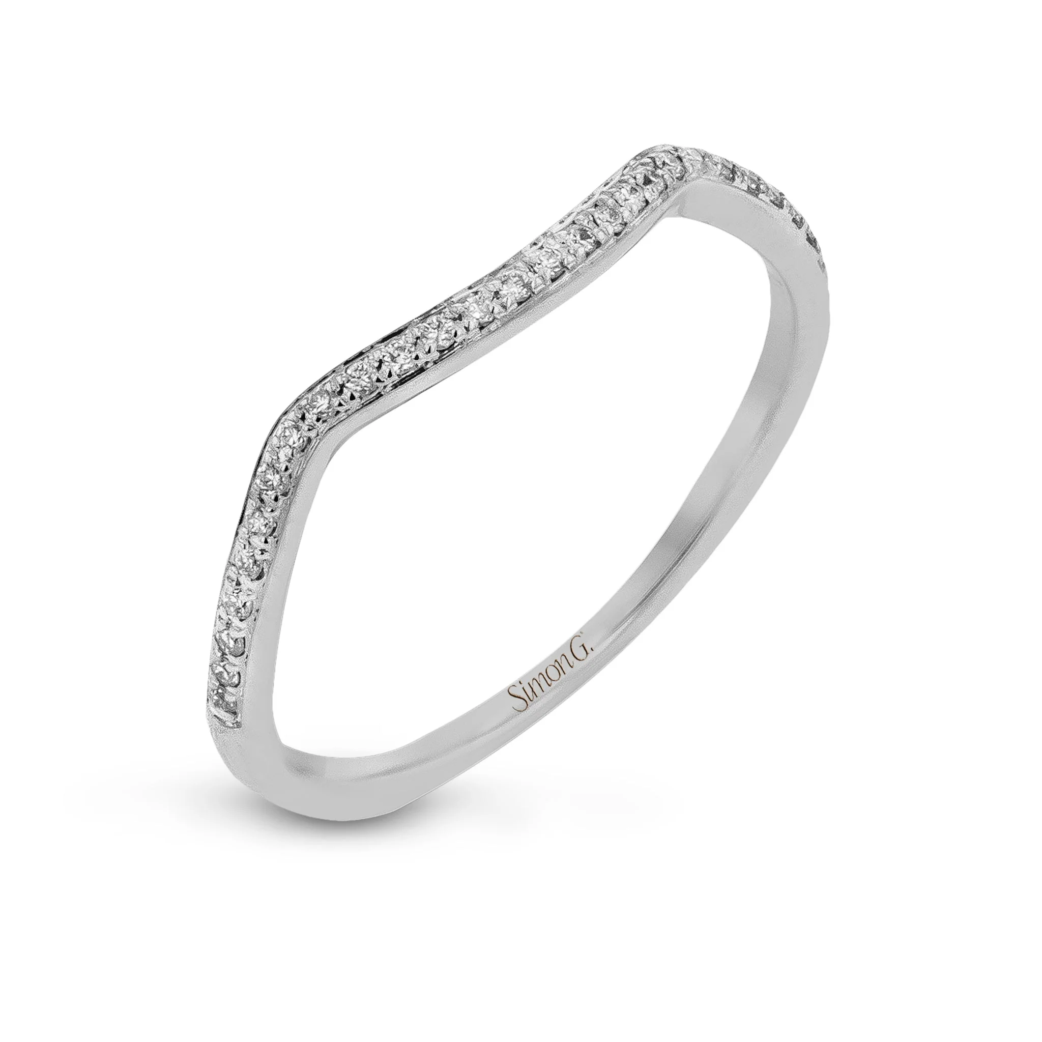 Simon G. Wedding Band in 18k Gold with Diamonds - Image 7