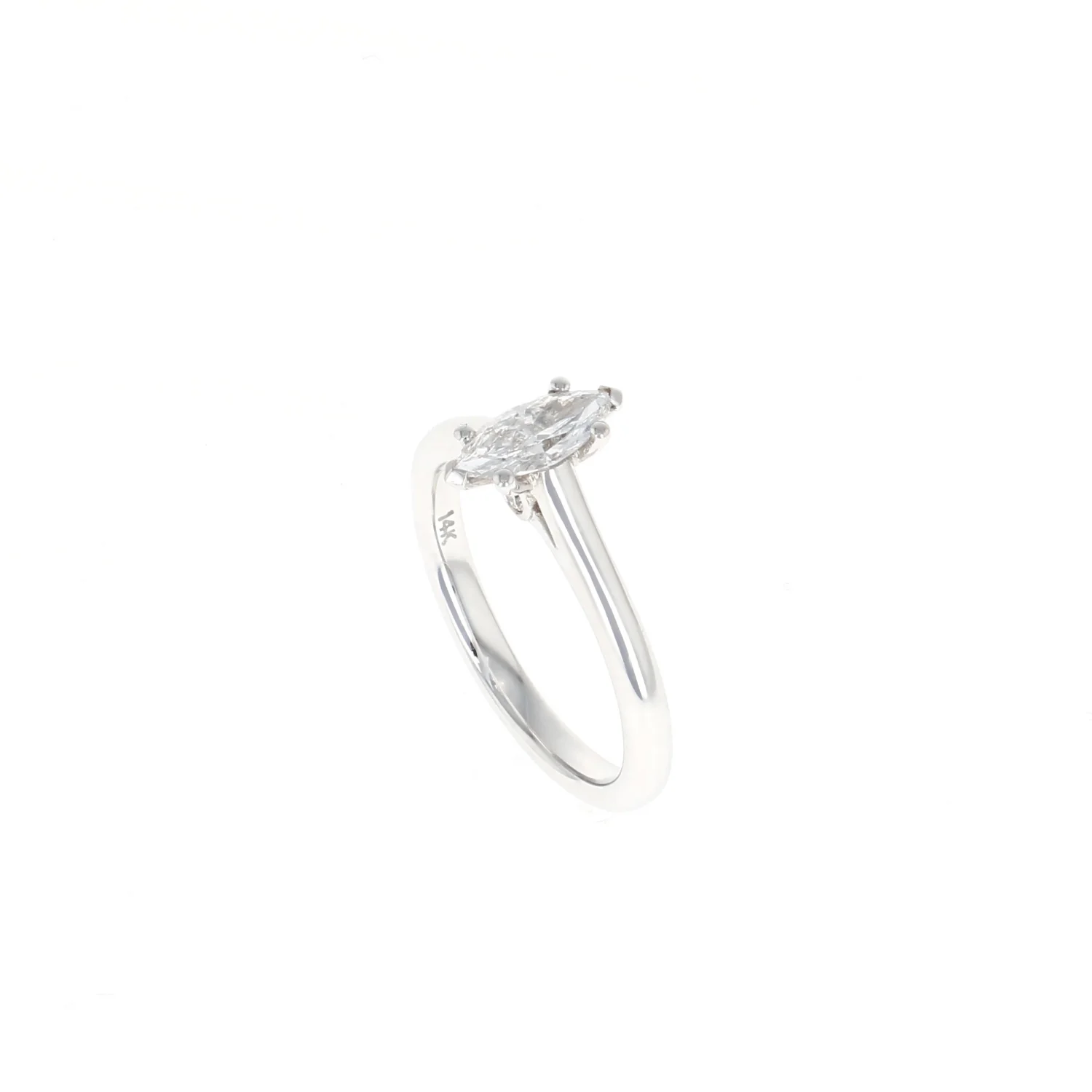 Marquis Solitaire Complete Engagement Ring (0.54CTW) - Image 2