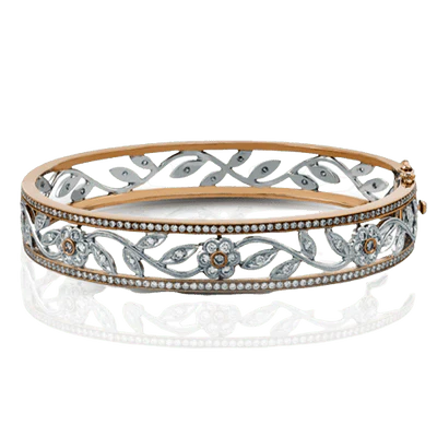 Simon G Bangle in 18k Gold with Diamonds - Image 2