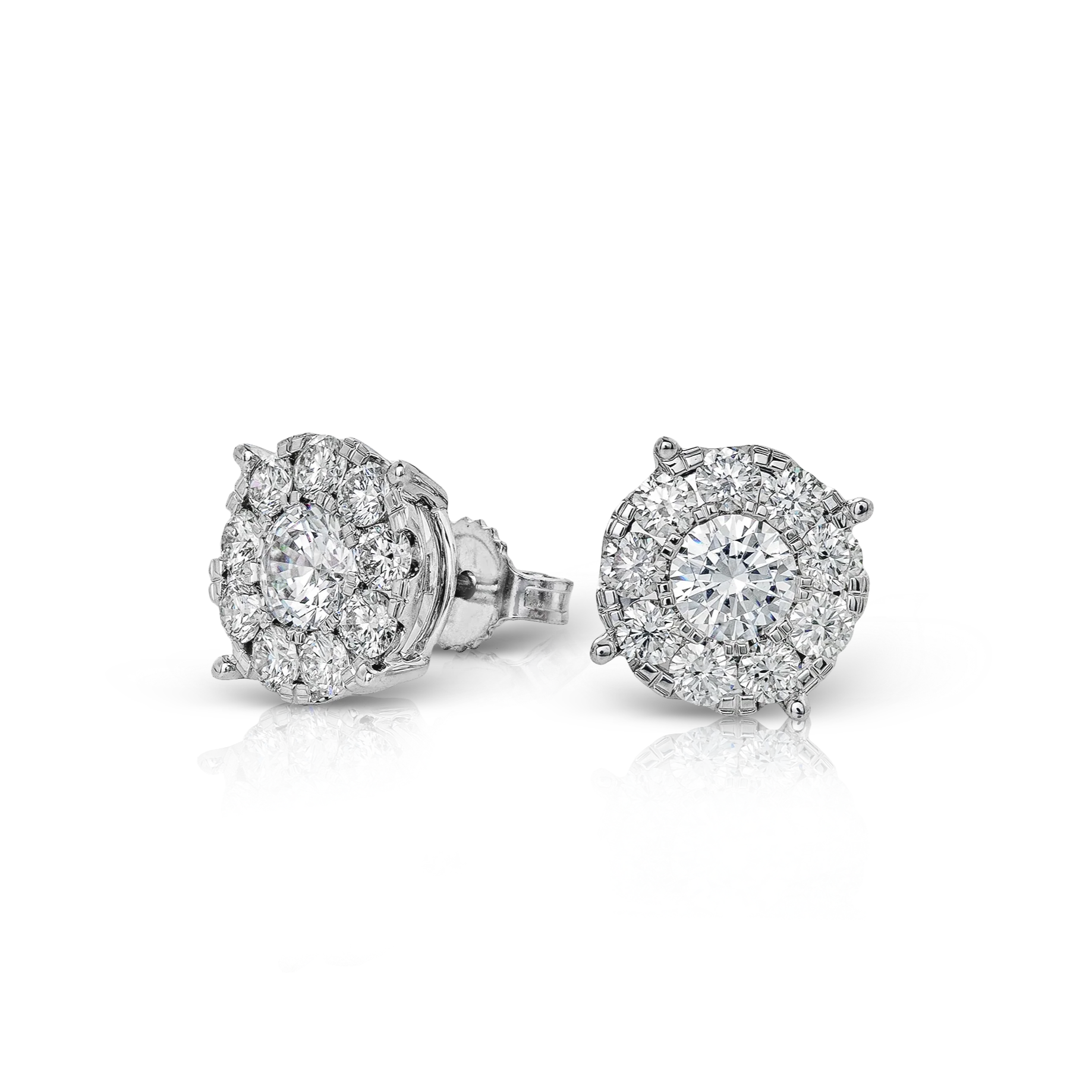 Simon G me1725 Stud Earrings in 18k Gold with Diamonds
