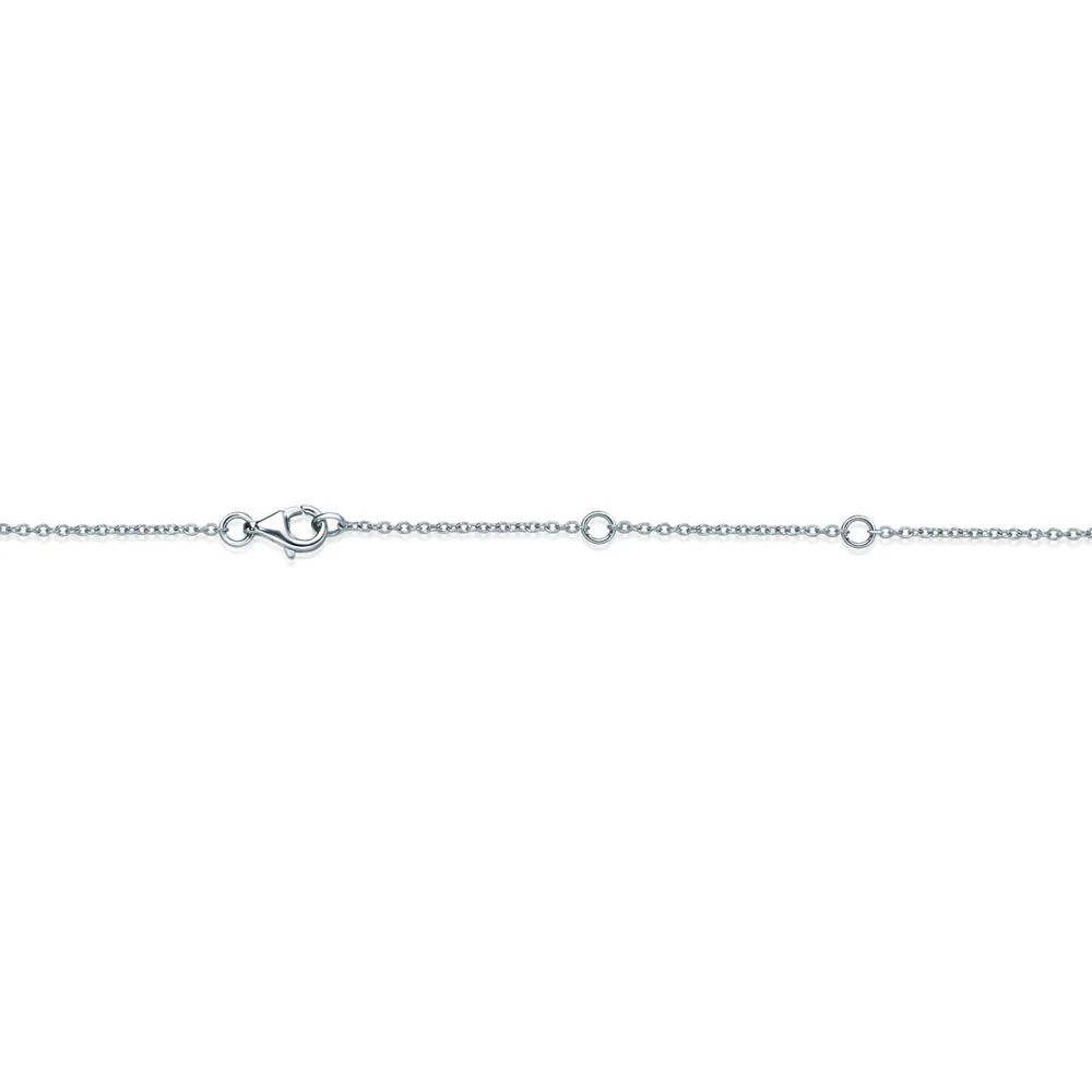 IDC Signature Collection: White Gold Diamond Bouquet Everyday Necklace .65ctw approx. (.40 center) - Image 3