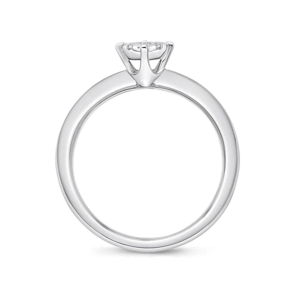 IDC Signature Collection: White Gold Round Engagement Rings (0.16 ctw) - Image 3