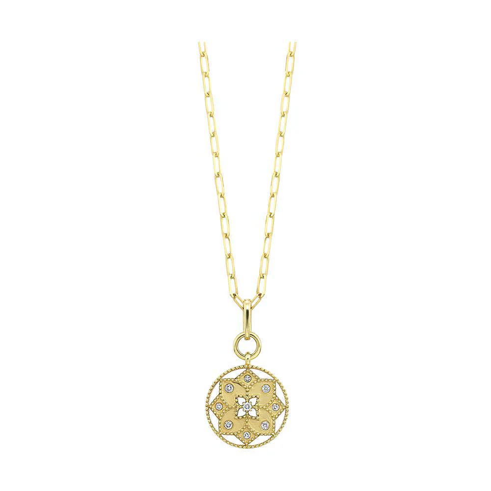 14Kt Yellow Gold Diamond 1/4Ctw Necklace