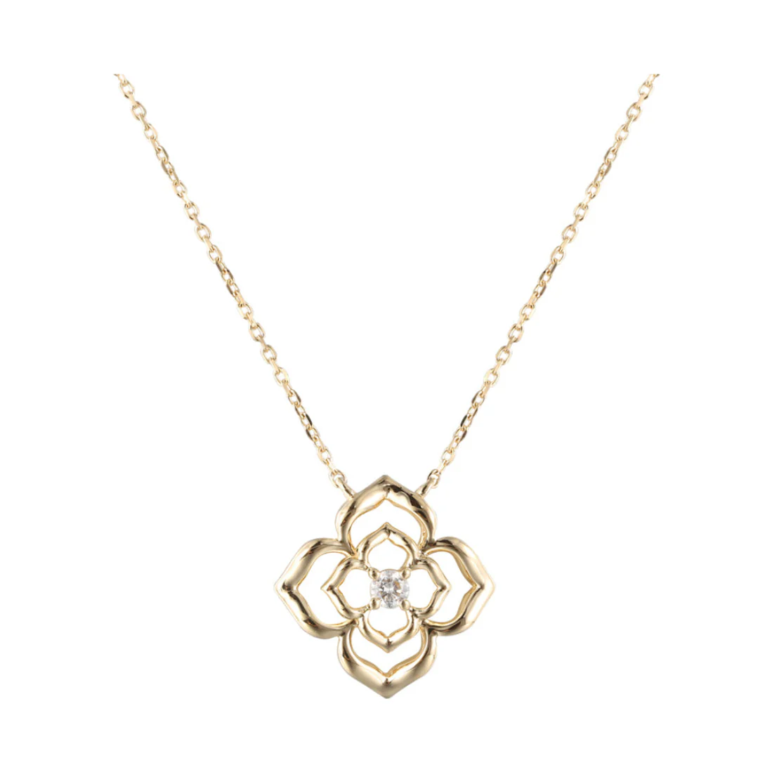 14Kt Yellow Gold Diamond 1/20Ctw Necklace