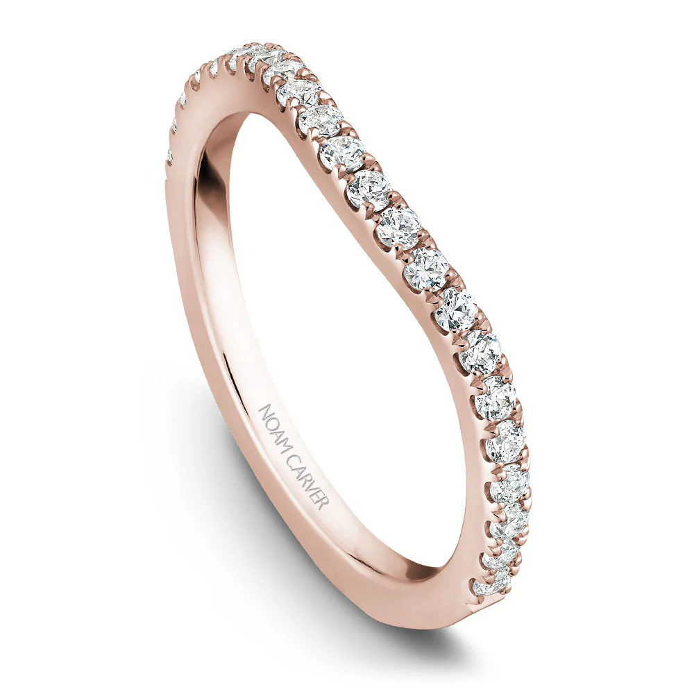 Noam Carver Rose Gold 3-Stone Diamond Engagement Ring Setting (0.73 CTW) - Image 4