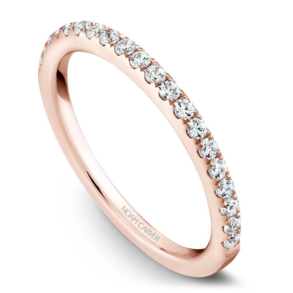 Noam Carver Rose Gold 3-Stone Diamond Engagement Ring Setting (0.85 CTW) - Image 5
