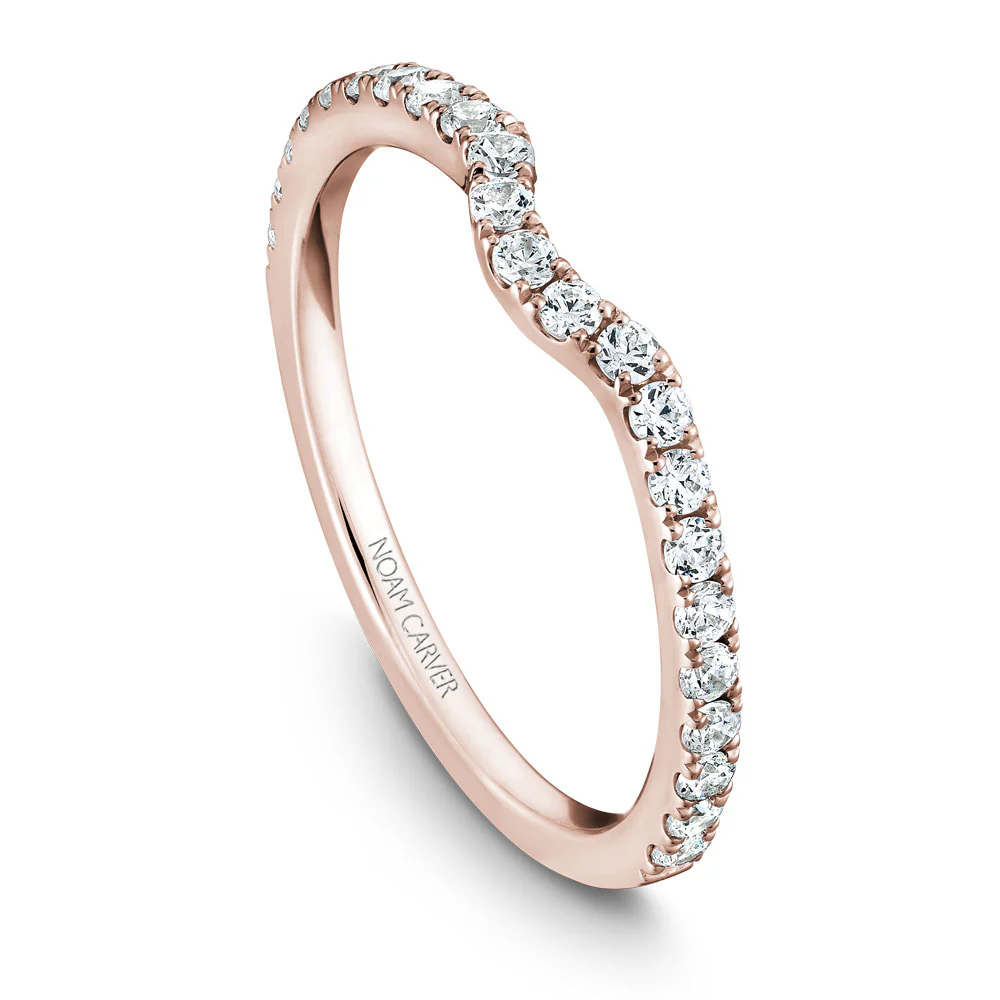 Noam Carver Rose Gold Diamond Engagement Ring Setting (0.34 CTW) - Image 4