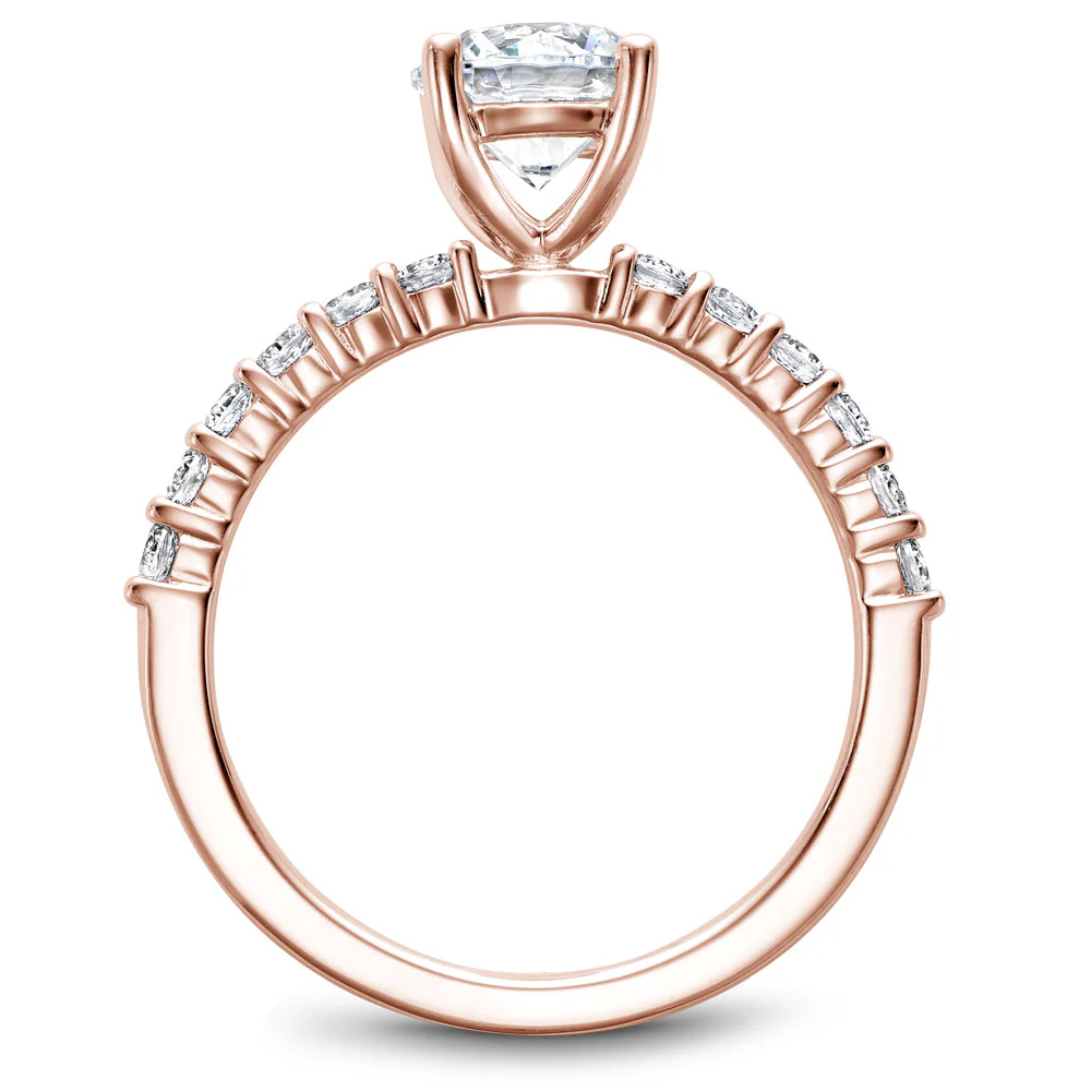 Noam Carver Rose Gold Diamond Engagement Ring Setting (0.37 CTW) - Image 3