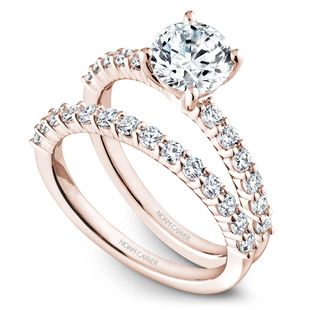 Noam Carver Rose Gold Diamond Engagement Ring Setting (0.37 CTW) - Image 4