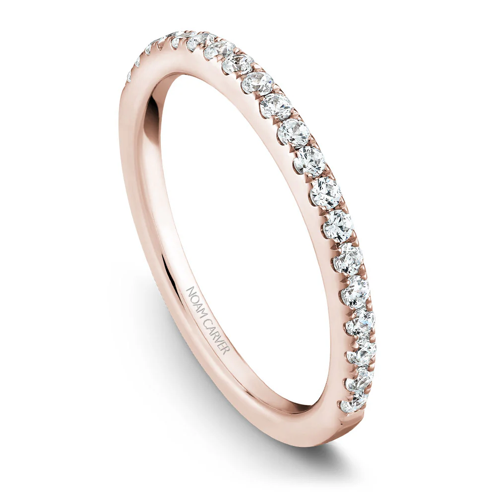 Noam Carver Rose Gold Diamond Engagement Ring Setting with Channel Set Cushion Halo (0.80 CTW) - Image 5