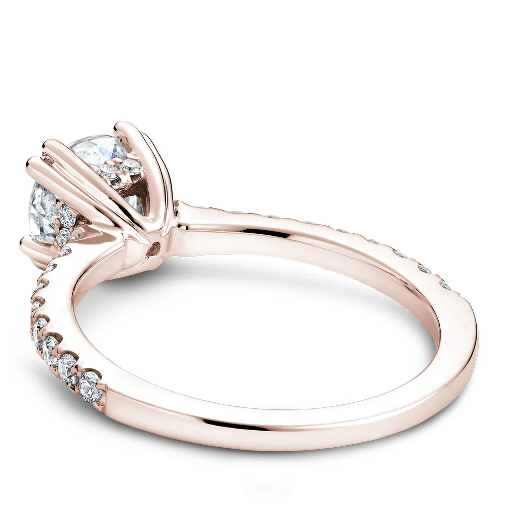 Noam Carver Rose Gold Double Prong Diamond Solitaire Engagement Ring Setting (0.33 CTW) - Image 3