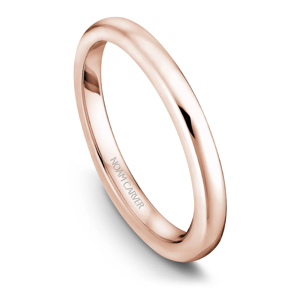 Noam Carver Rose Gold Engagement Ring Setting with White Gold Prongs - Image 5
