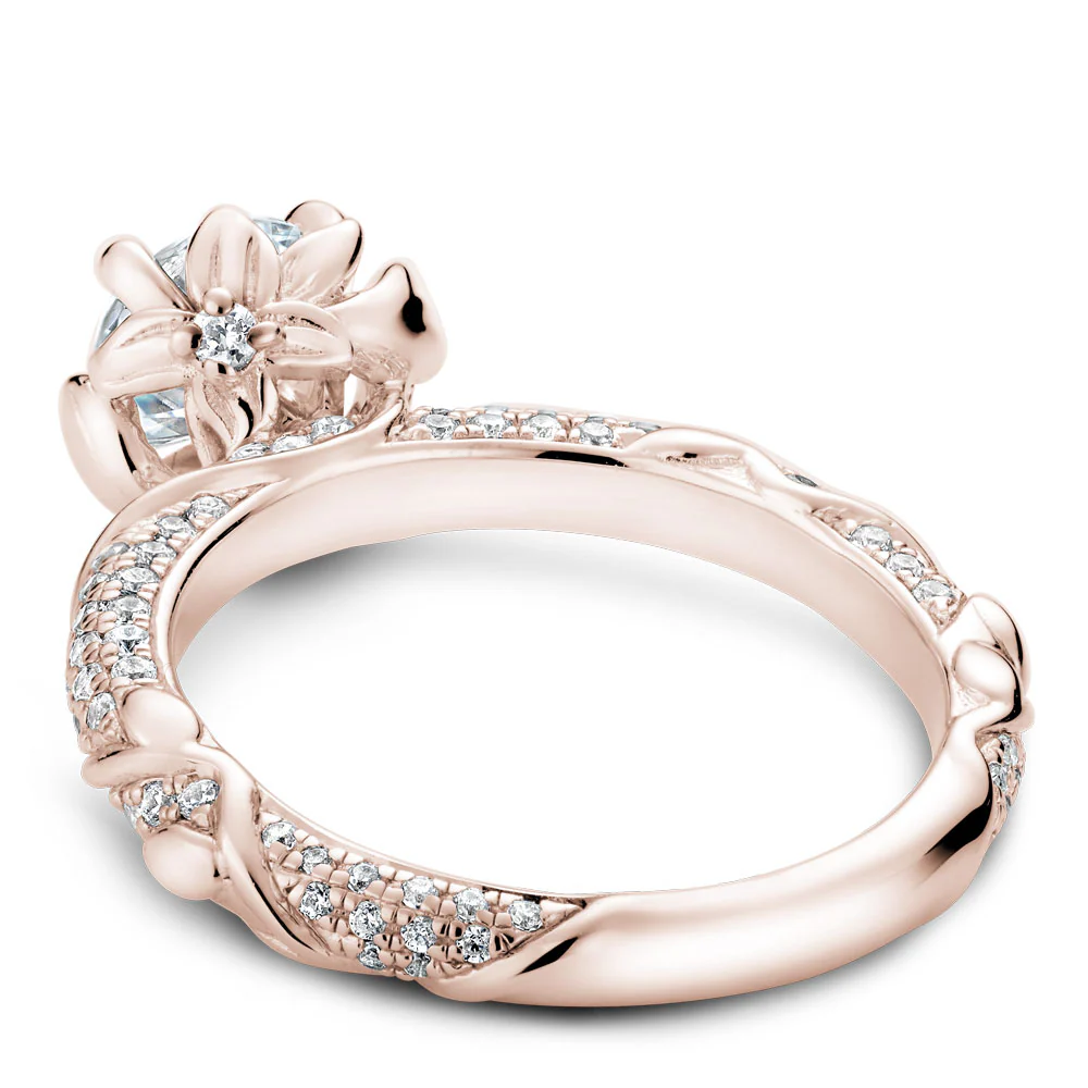 Noam Carver Rose Gold Engagement Ring Setting with Woven Gold and Diamonds (0.50 CTW) - Image 3