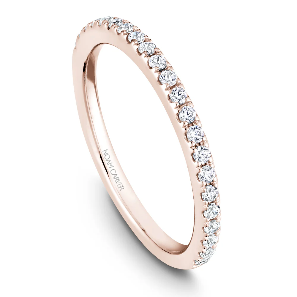 Noam Carver Rose Gold Oval Diamond Engagement Ring Setting with Halo (0.39 CTW) - Image 5