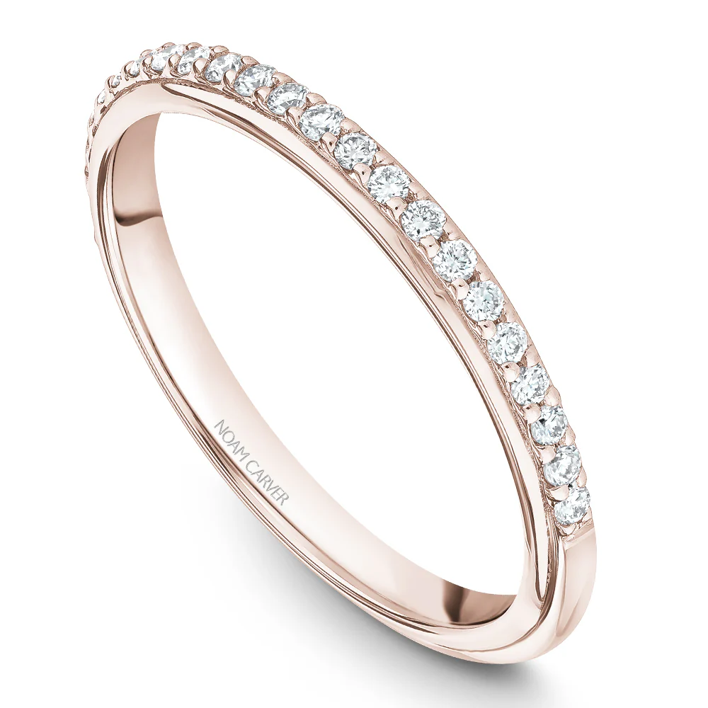 Noam Carver Rose Gold Vintage Diamond Engagement Ring Setting (0.06 CTW) - Image 5