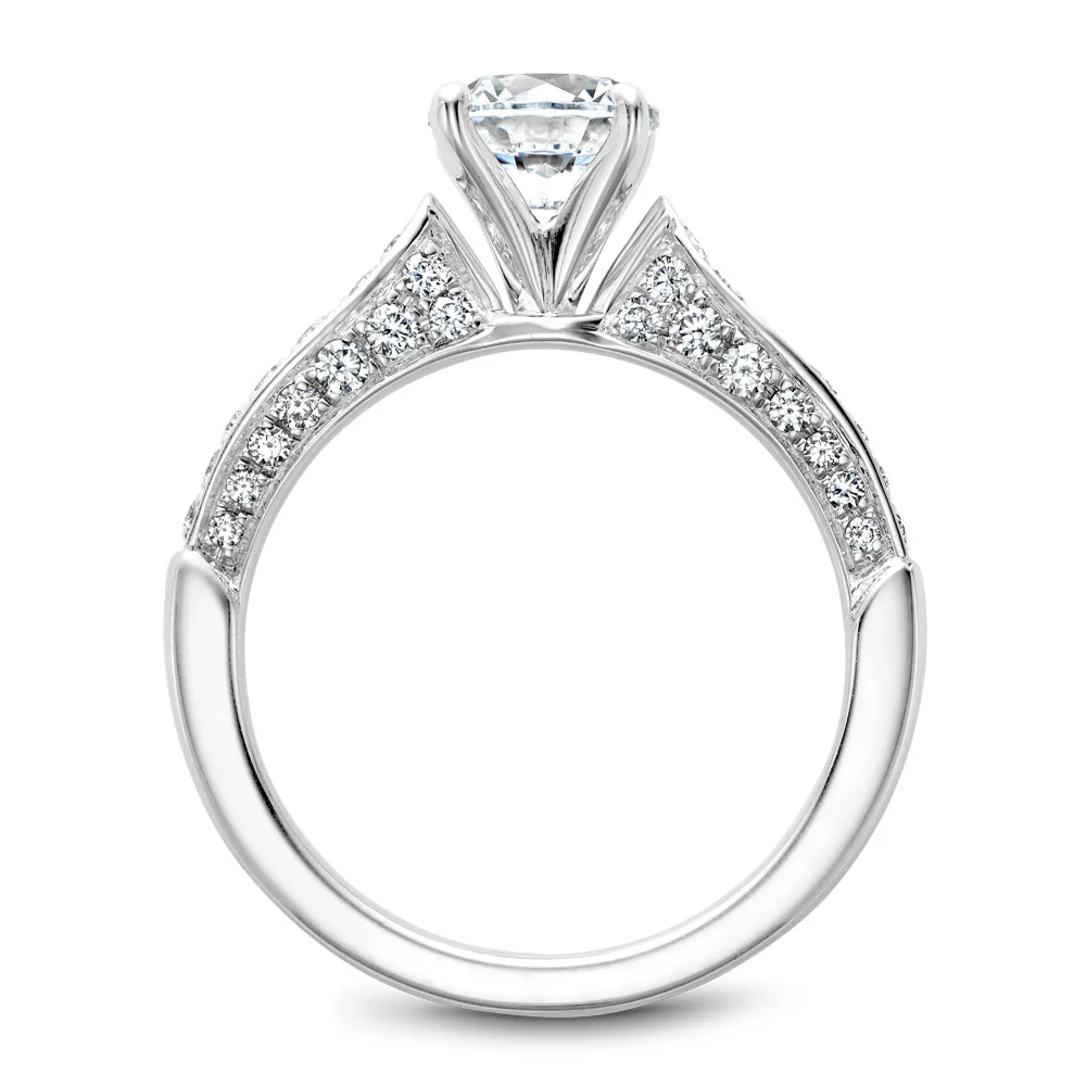 Noam Carver White Gold 3-sided Channel Set Diamond Engagement Ring Setting (0.55 CTW) - Image 3