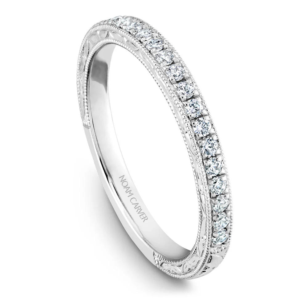 Noam Carver White Gold 3-Stone Diamond Engagement Ring Setting (0.66 CTW) - Image 5
