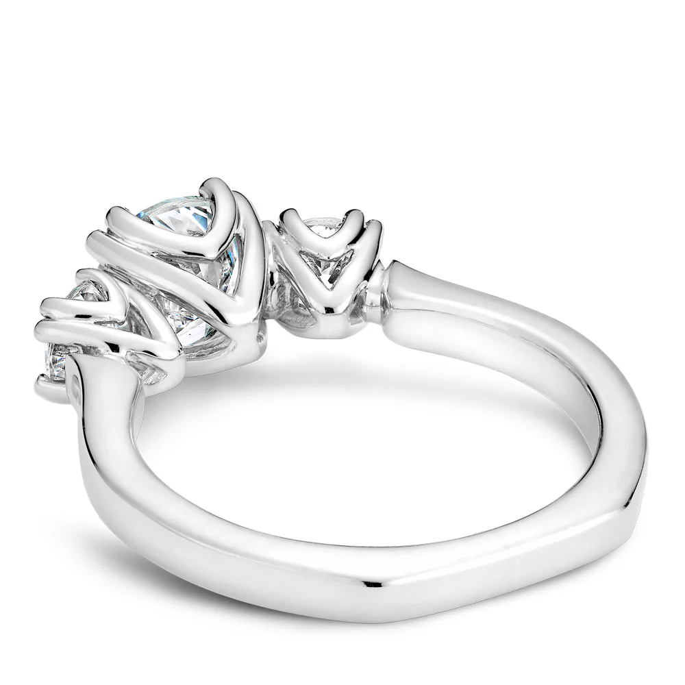 Noam Carver White Gold 3-Stone Diamond Engagement Ring Setting (0.66 CTW) - Image 3