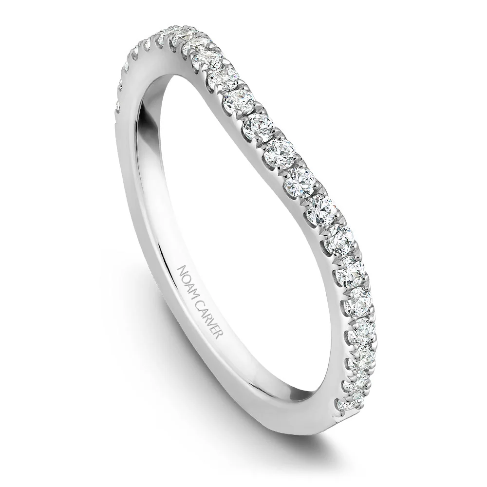 Noam Carver White Gold 3-Stone Diamond Engagement Ring Setting (0.73 CTW) - Image 4