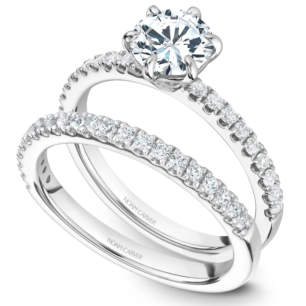 Noam Carver White Gold 6-Prong Diamond Engagement Ring Setting (0.23 CTW) - Image 4