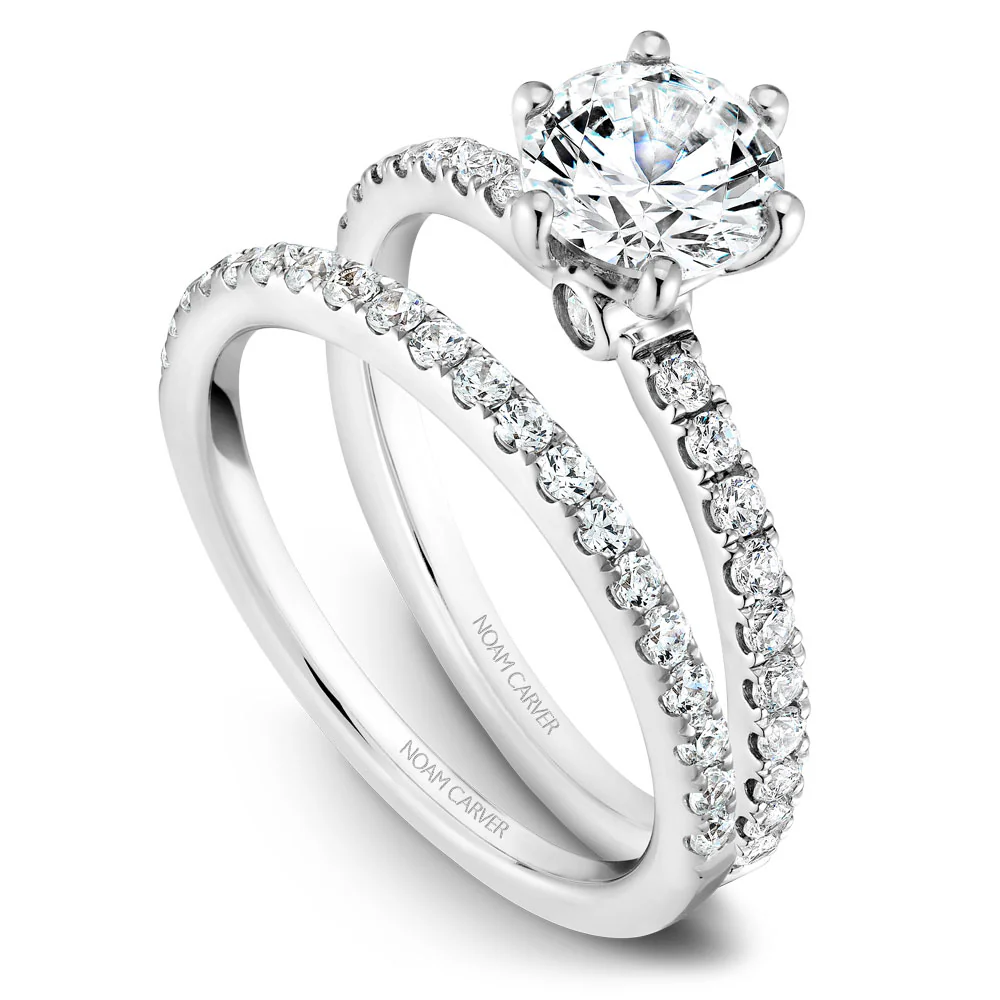 Noam Carver White Gold 6-Prong Diamond Engagement Ring Setting (0.35 CTW) - Image 4