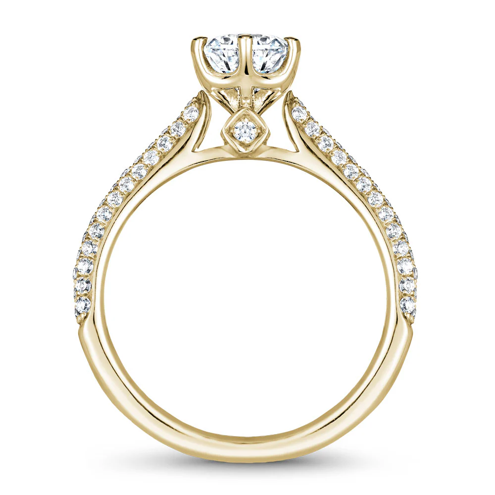 Noam Carver White Gold 6 Prong Pave Diamond Engagement Ring Setting (0.44 CTW) - Image 3