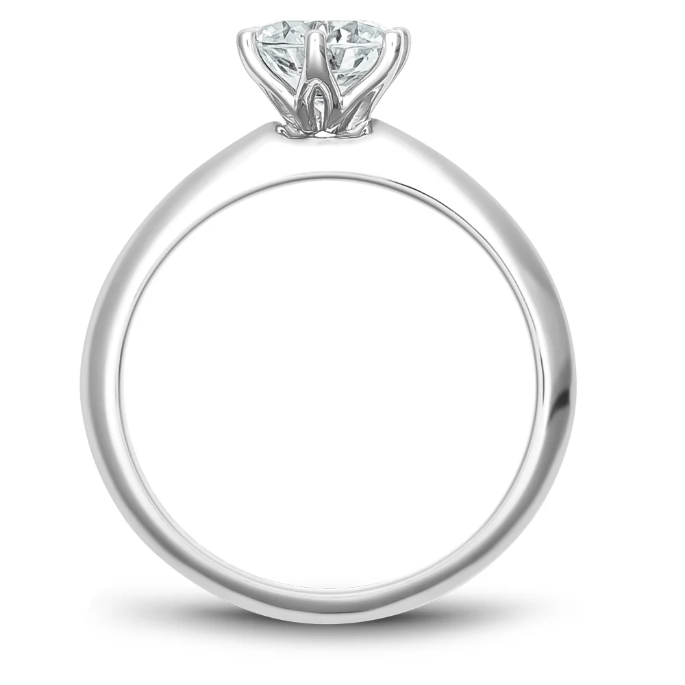 Noam Carver White Gold 6-Prong Solitaire Engagement Ring Setting - Image 3