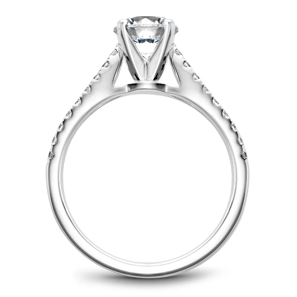 Noam Carver White Gold and Diamond Split Shank Engagement Ring (0.16 CTW) - Image 3