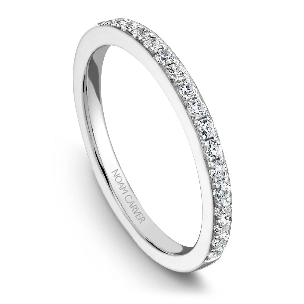 Noam Carver White Gold Channel Set Diamond Engagement Ring Setting (0.22 CTW) - Image 5