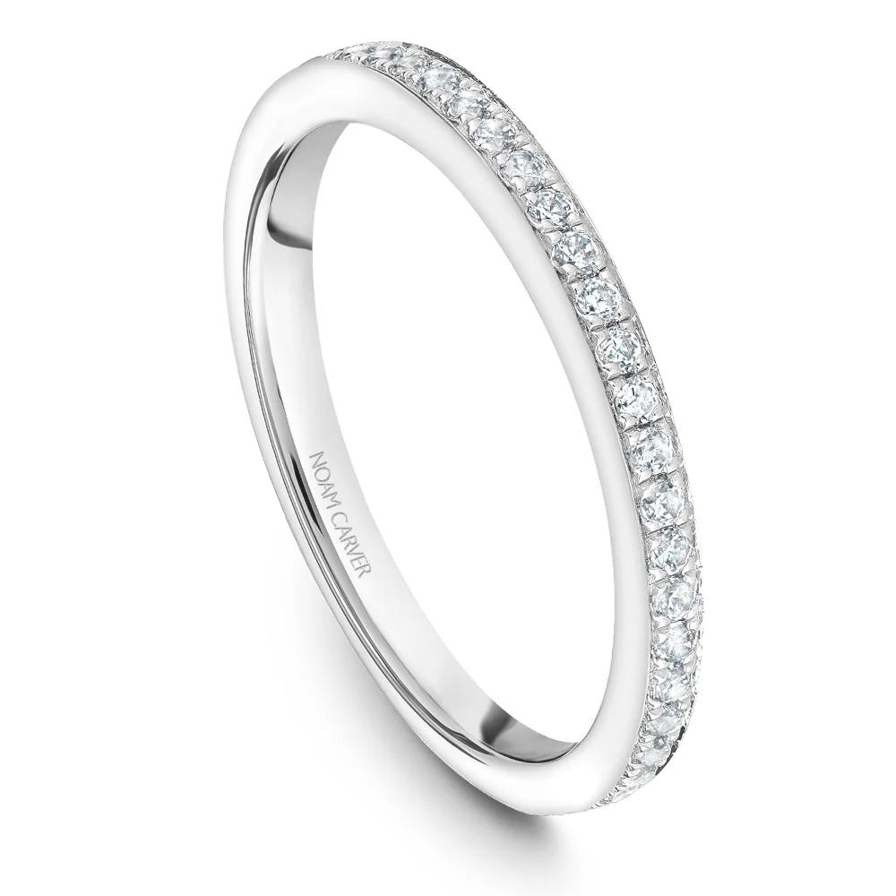 Noam Carver White Gold Channel Set Diamond Engagement Ring Setting (0.30 CTW) - Image 5