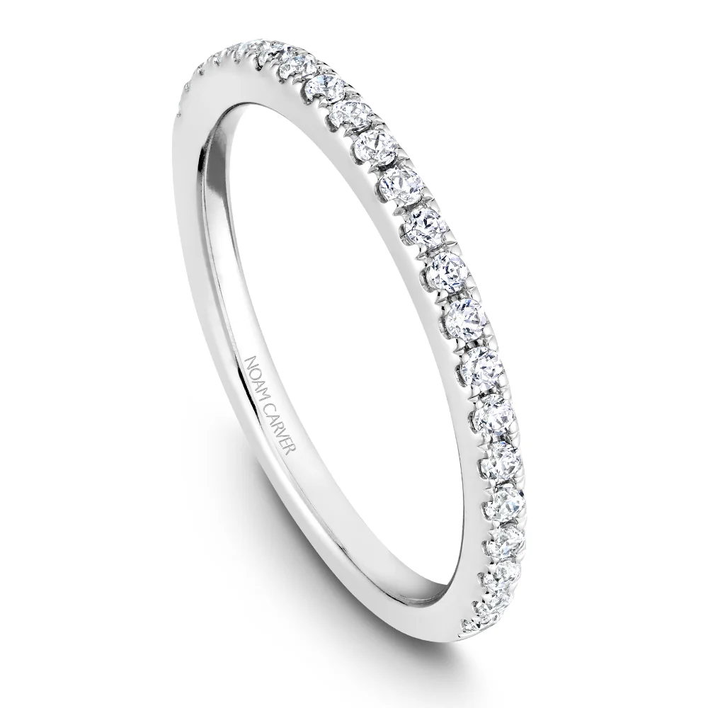 Noam Carver White Gold Cushion Diamond Engagement Ring Setting with Halo (0.38 CTW) - Image 5
