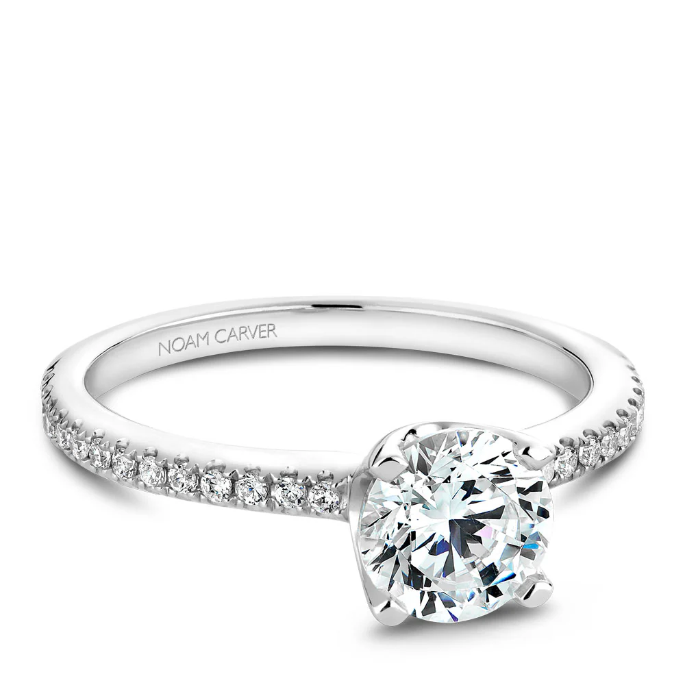 Noam Carver White Gold Diamond Engagement Ring Setting (0.16 CTW) - Image 2