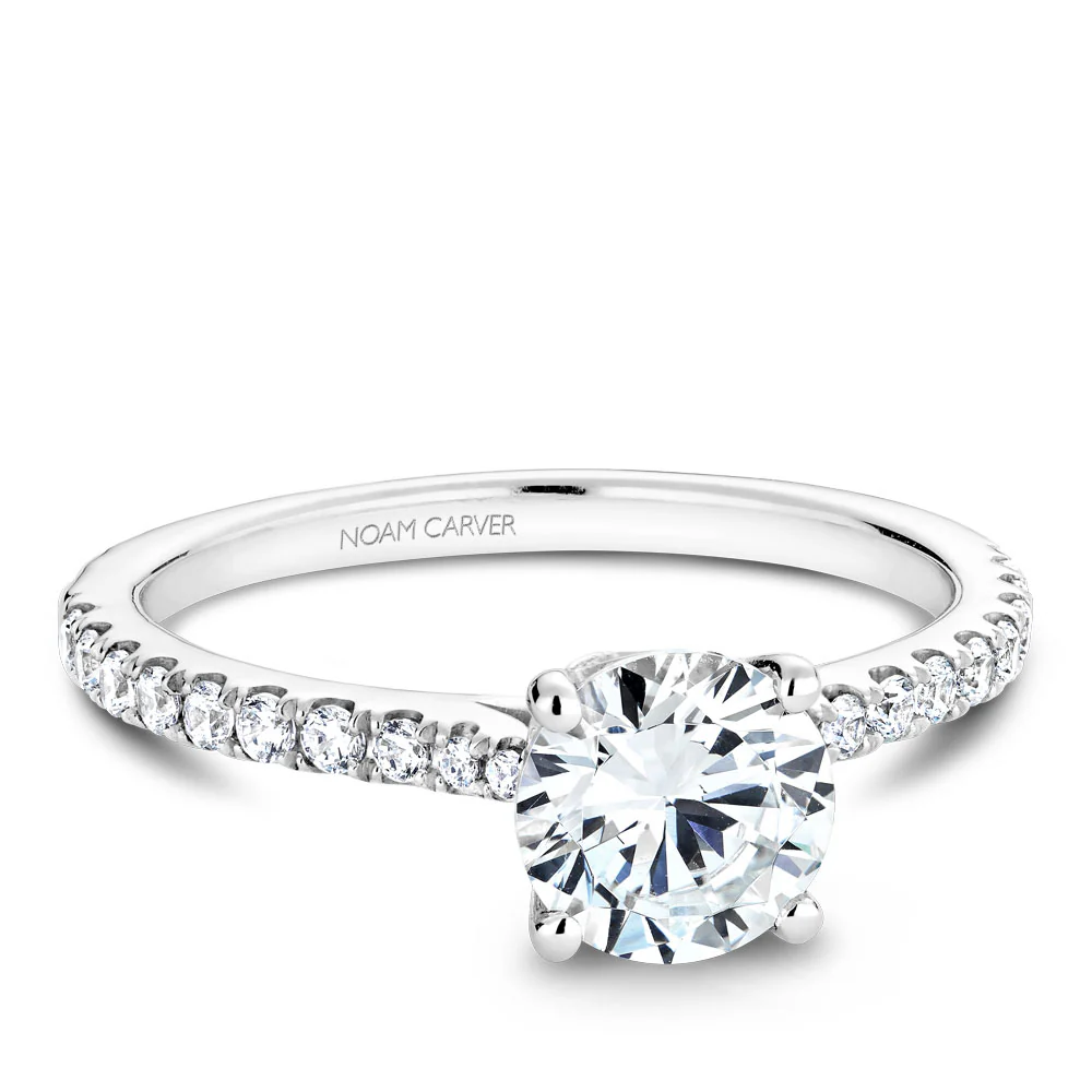 Noam Carver White Gold Diamond Engagement Ring Setting (0.27 CTW) - Image 2