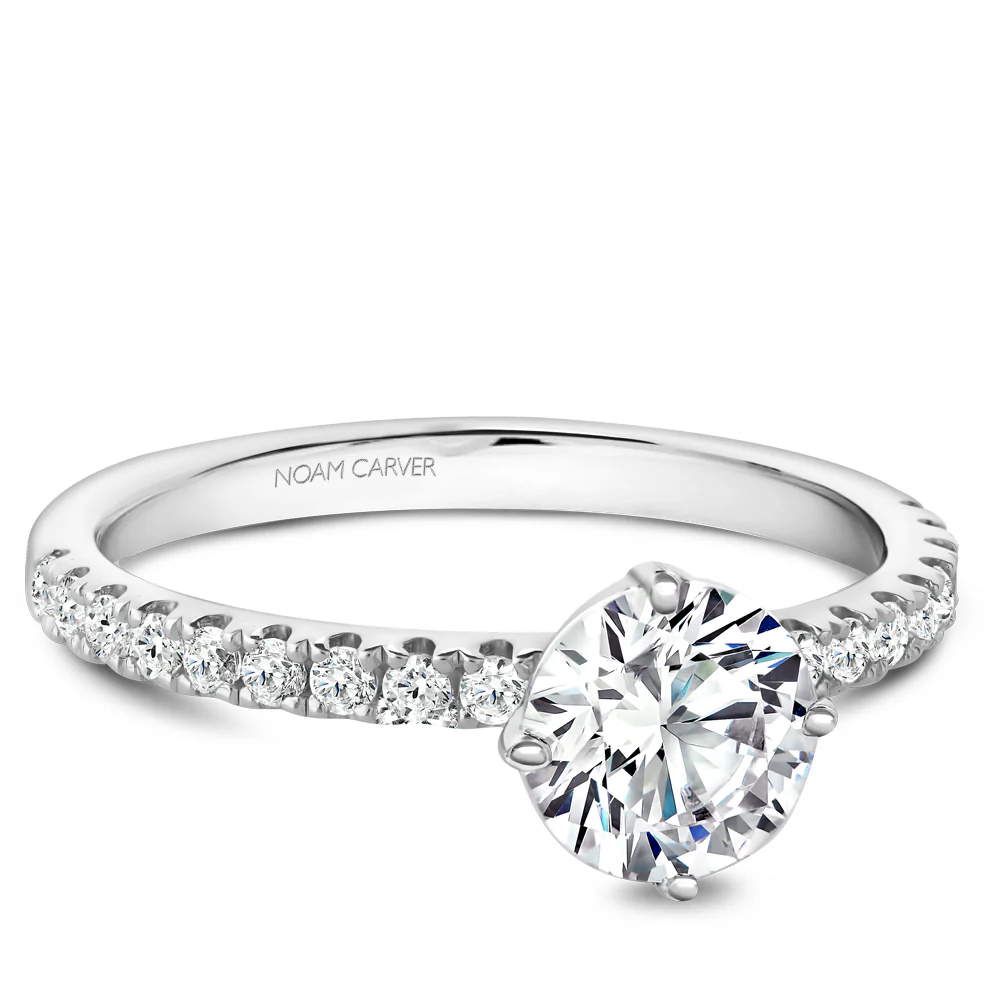 Noam Carver White Gold Diamond Engagement Ring Setting (0.28 CTW) - Image 2