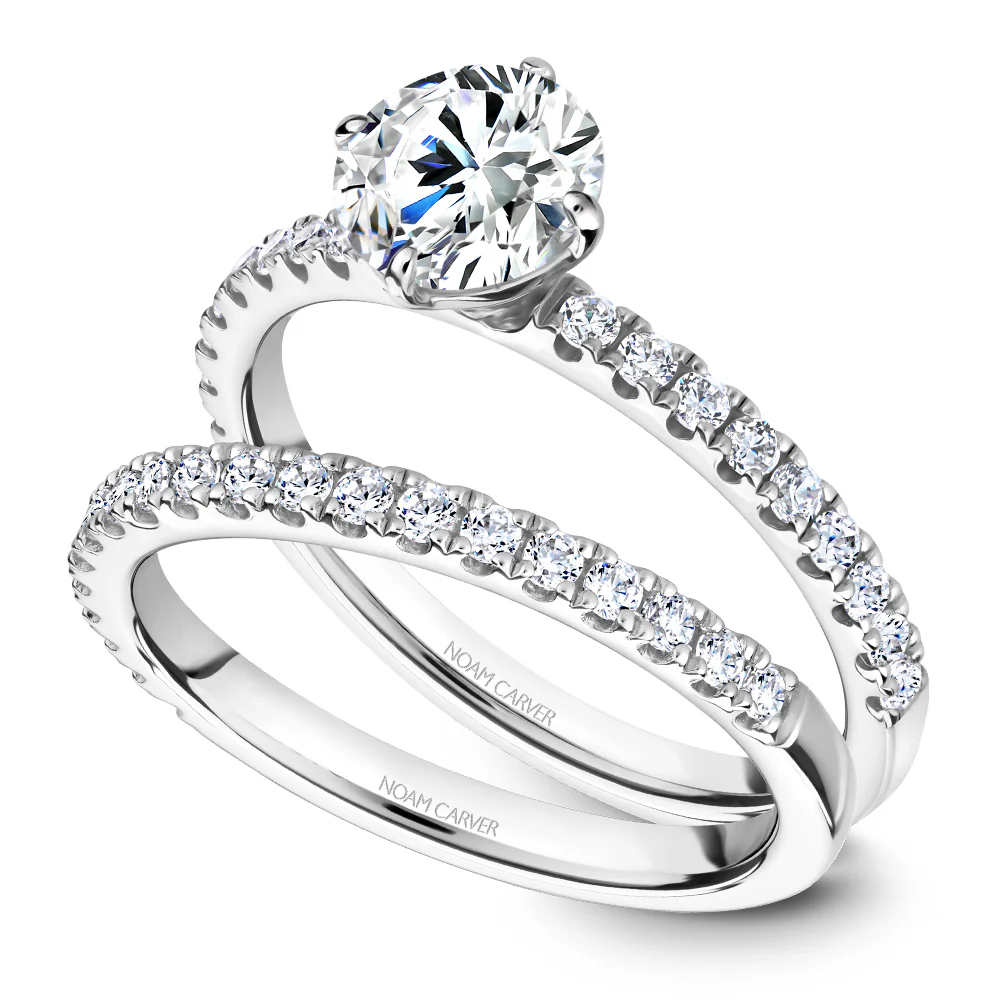 Noam Carver White Gold Diamond Engagement Ring Setting (0.28 CTW) - Image 4
