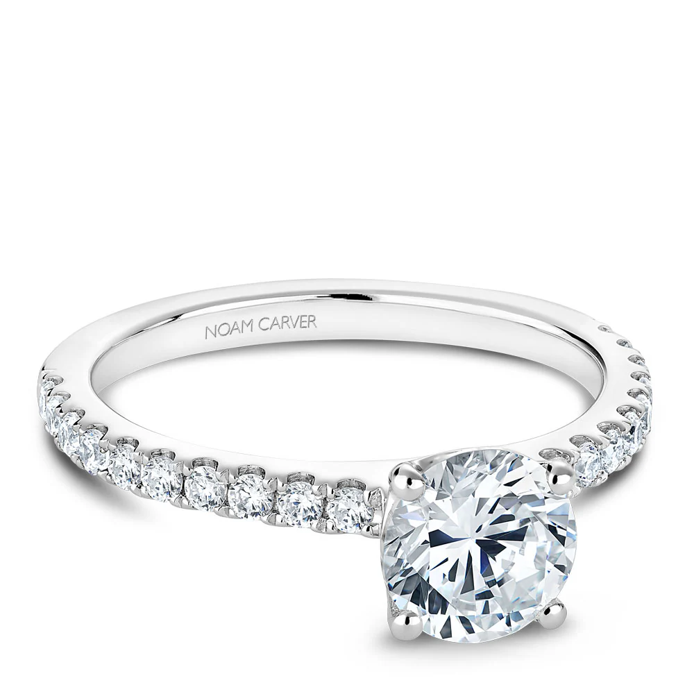 Noam Carver White Gold Diamond Engagement Ring Setting (0.31 CTW) - Image 2