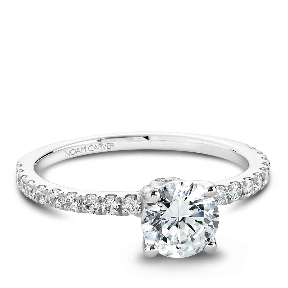 Noam Carver White Gold Diamond Engagement Ring Setting (0.34 CTW) - Image 2