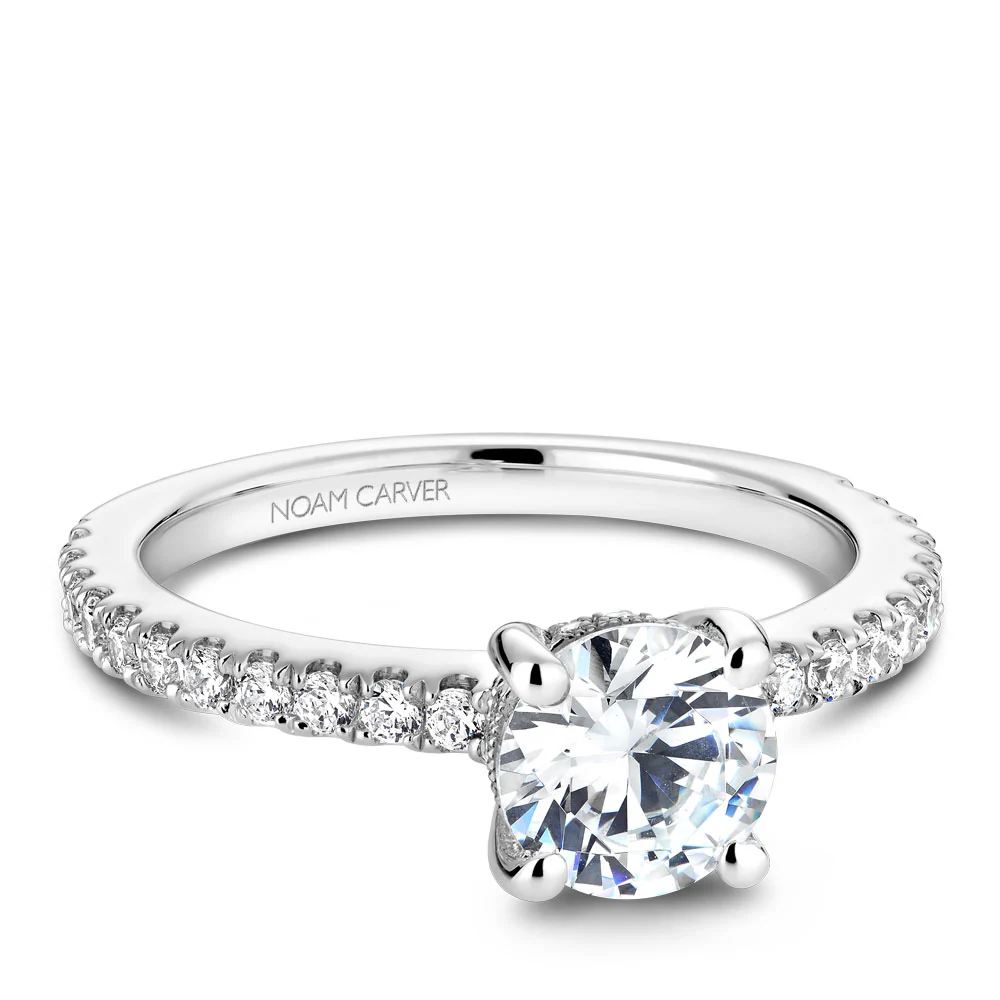 Noam Carver White Gold Diamond Engagement Ring Setting (0.39 CTW) - Image 2
