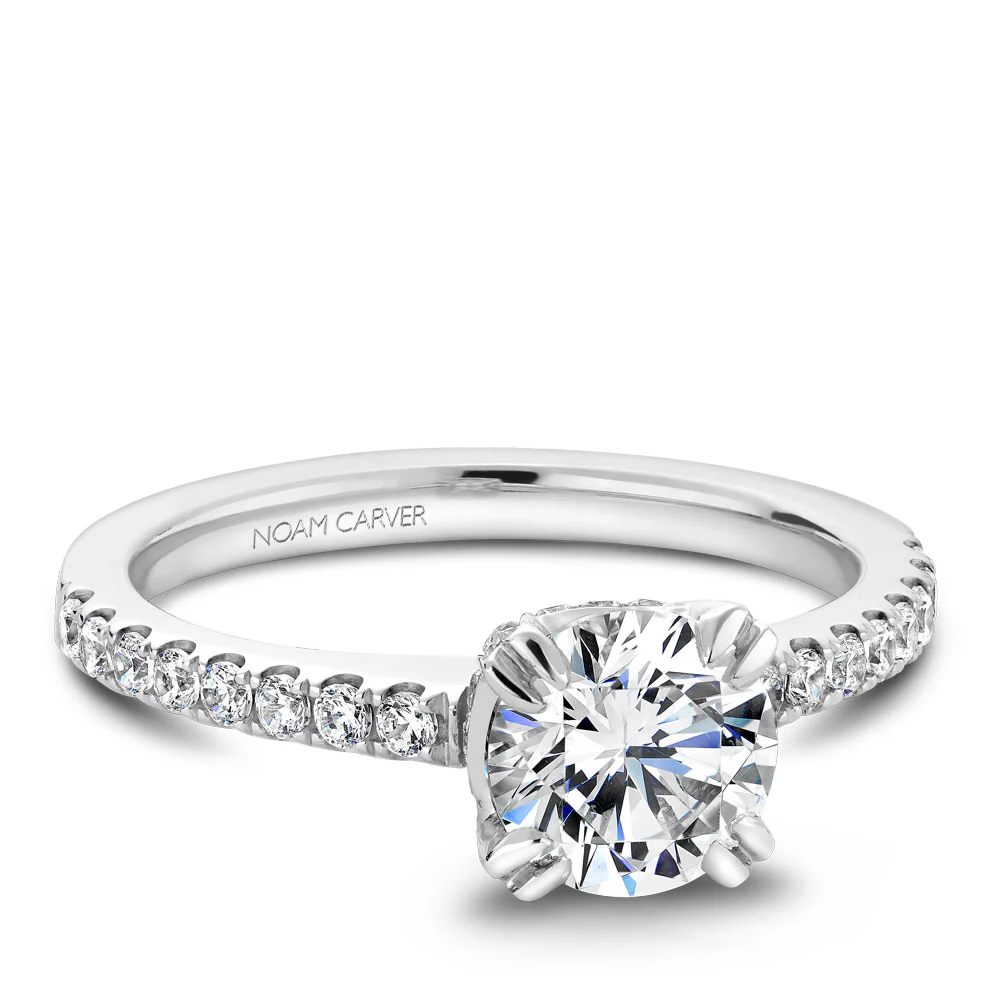Noam Carver White Gold Diamond Engagement Ring Setting (0.39 CTW) - Image 2