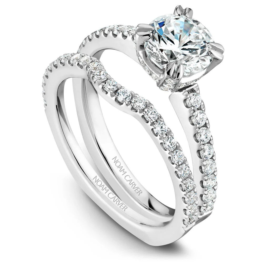 Noam Carver White Gold Diamond Engagement Ring Setting (0.39 CTW) - Image 4