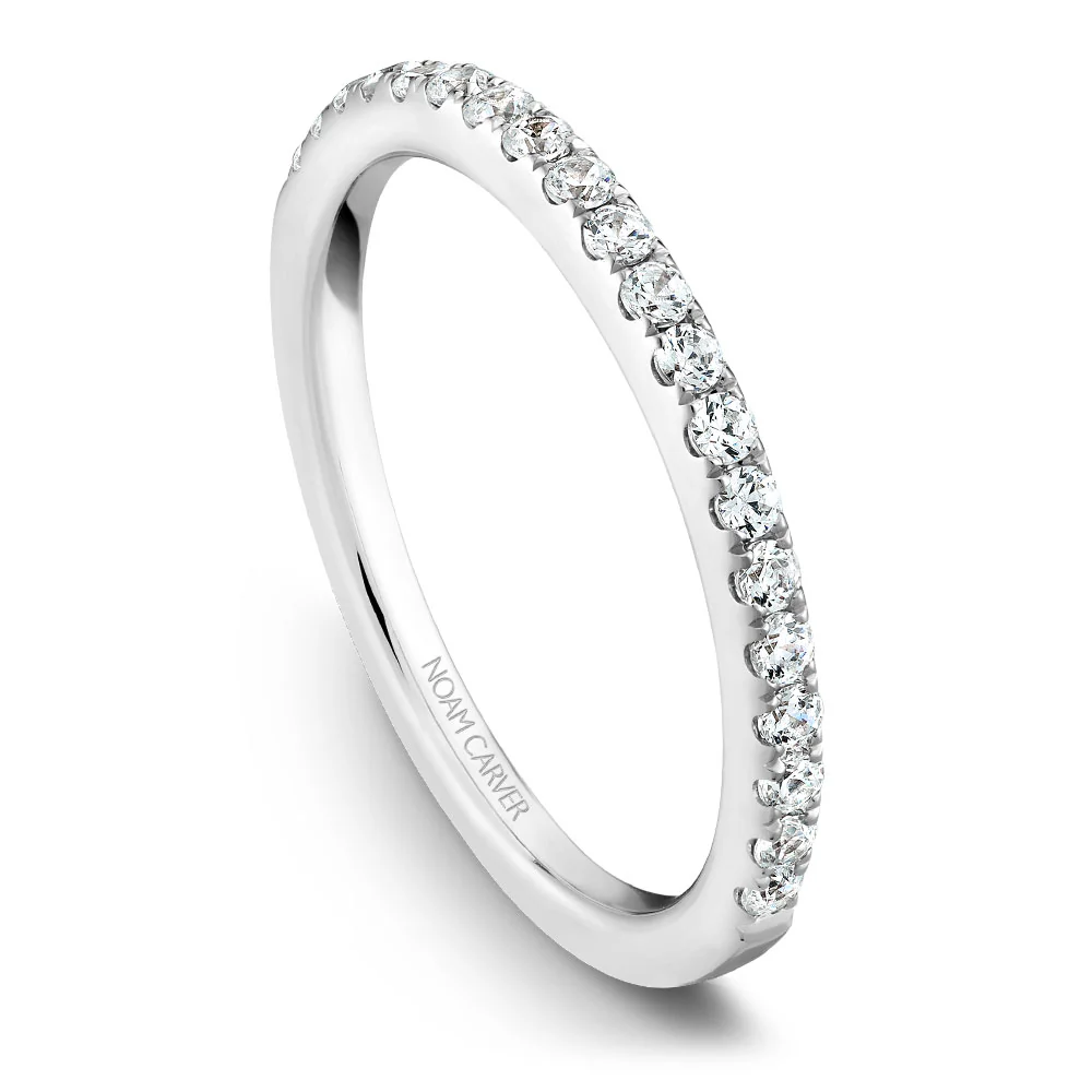 Noam Carver White Gold Diamond Engagement Ring Setting with Cushion Center Stone and Halo (0.44 CTW) - Image 5
