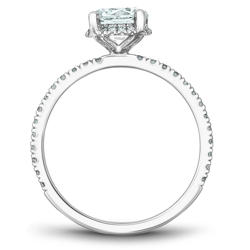 Noam Carver White Gold Diamond Engagement Ring Setting with Diamond Centerpiece (0.35 CTW) - Image 3